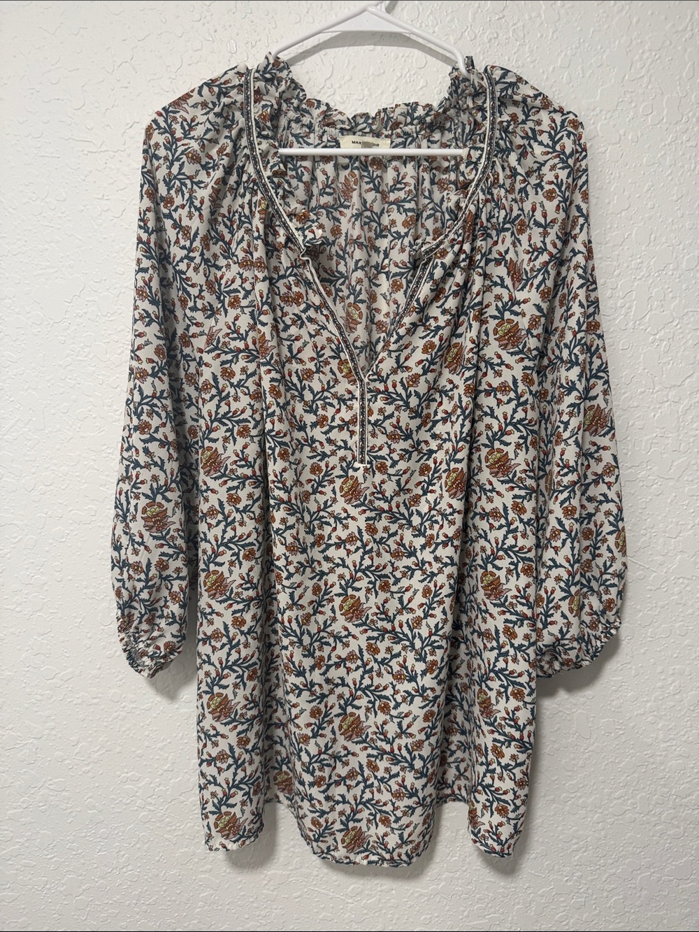 MAX STUDIO Floral Print Blouse Size 1X